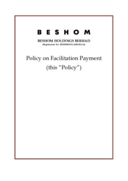 Policy on Facilitation Payment
