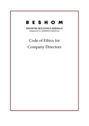 Code of Ethics for Company Directors