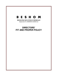 Directors' Fit and Proper Policy