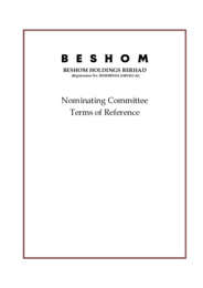 Nominating Committee Terms of Reference