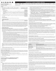 Notice 6th AGM Proxy Form & Admin Guide
