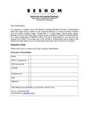 Request Form for EGM