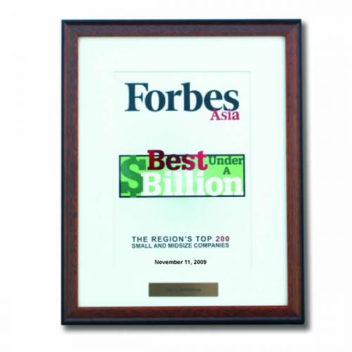 Forbes Asia's "Best Under A Billion" Award